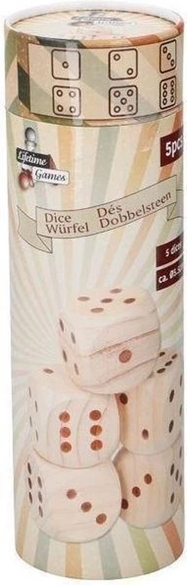 Lifetime Games Dobbelstenen Hout 5-delig 1 Lifetime Games Dobbelstenen Hout 5-delig
