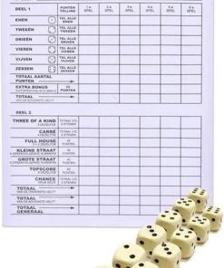 Haza Scoreblok Yahtzee - Inclusief 12 Dobbelstenen - Dobbelspel -Dobbel Spellen Winkel 464x840