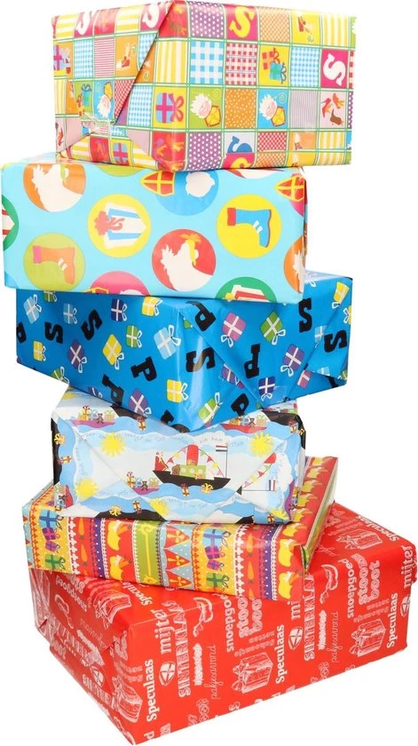 Merkloos Sinterklaas Spel Gele Dobbelsteen En 3x Inpakpapier Rollen - Pakjesavond Sinterklaasspel Dobbelstenen En Cadeaupapier Set 5 Merkloos Sinterklaas Spel Gele Dobbelsteen En 3x Inpakpapier Rollen - Pakjesavond Sinterklaasspel Dobbelstenen En Cadeaupapier Set - Afbeelding 5