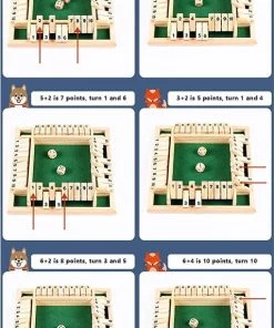 Deluxe HB Sluit De Doos - Zinaps Wooden Board Game, Classic Dice Game Board Toy, Sluit De Doos, Familie Maths Game Voor Kinderen, Houten Tafel Spel, Klassiek- (WK 02127) -Dobbel Spellen Winkel 478x840