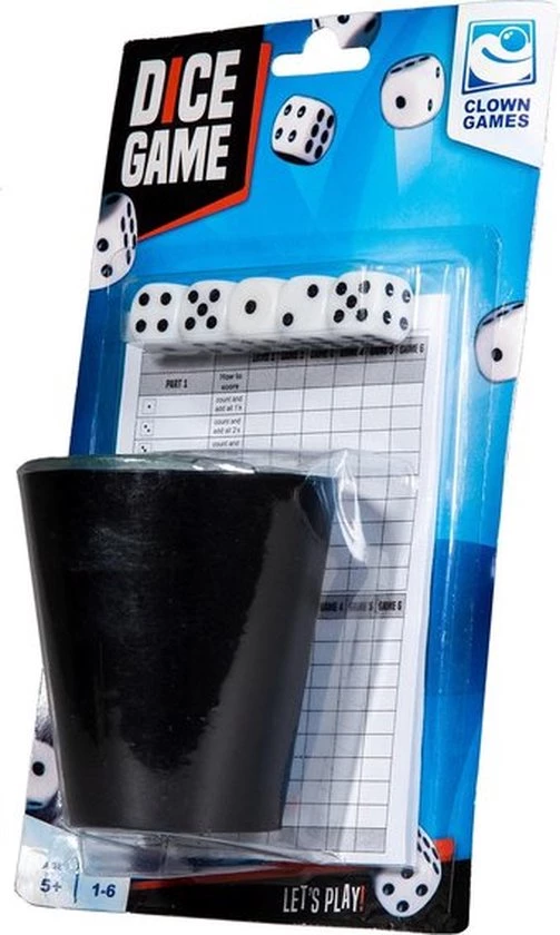 Clown Games Clown Dobbelset + Scoreblok 7 Clown Games Clown Dobbelset + Scoreblok - Afbeelding 7