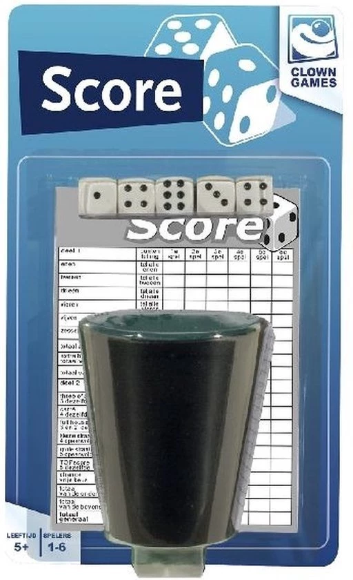 Clown Games 2x Clown Dobbelset + Scoreblok 7 Clown Games 2x Clown Dobbelset + Scoreblok - Afbeelding 7