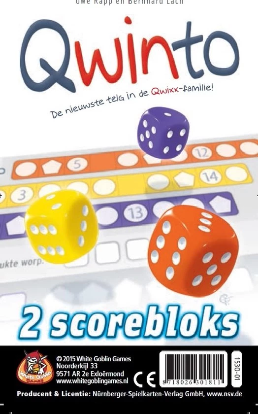 White Goblin Games Qwinto Bloks Scoreblocks 1 White Goblin Games Qwinto Bloks Scoreblocks