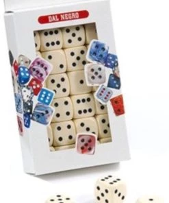 Dal Negro Dobbelsteenset 1,8 Cm Wit/zwart 24 Stuks