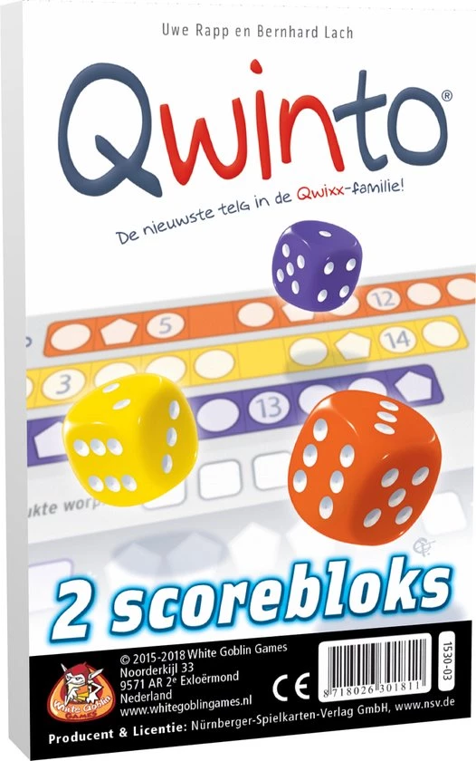 White Goblin Games Qwinto Bloks Scoreblocks 3 White Goblin Games Qwinto Bloks Scoreblocks - Afbeelding 3