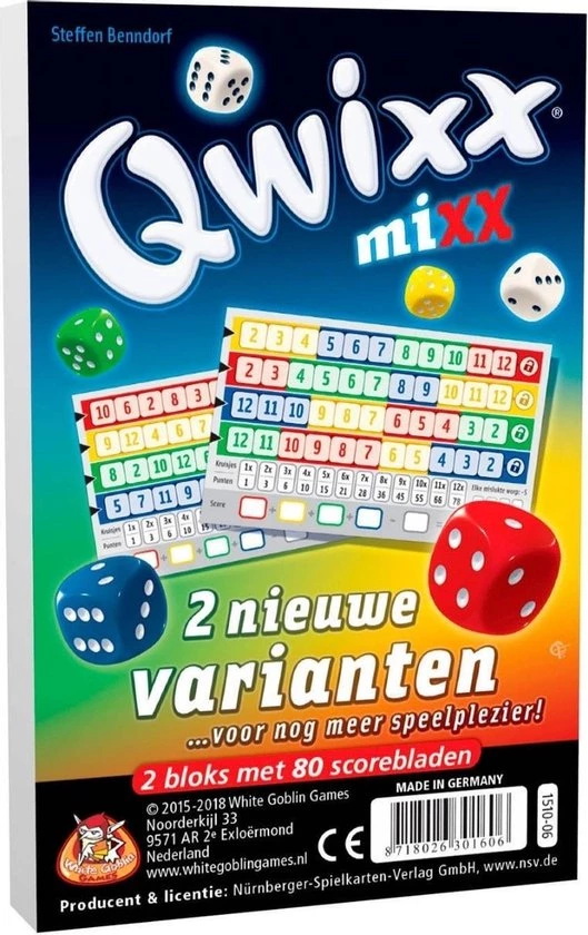 Merkloos Spellenbundel - 2 Stuks - Dobbelspel - Qwixx Mixx & 2 Extra Scoreblocks 3 Merkloos Spellenbundel - 2 Stuks - Dobbelspel - Qwixx Mixx & 2 Extra Scoreblocks - Afbeelding 3