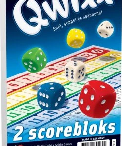 White Goblin Games Qwixx Blocks - Dobbelspel - 2 Scoreblocks - Uitbreiding -Dobbel Spellen Winkel 529x840
