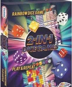 Grafix 2-in-1 Dobbelspel - Rainbow Dice & Play And Repeat