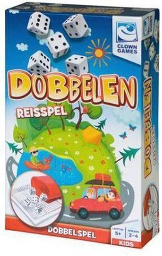 Clown Games - Dobbelen Reisspel 1 Clown Games - Dobbelen Reisspel