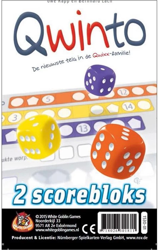 White Goblin Games Qwinto Bloks Scoreblocks 4 White Goblin Games Qwinto Bloks Scoreblocks - Afbeelding 4
