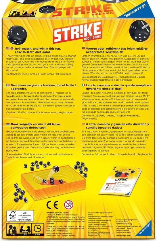 Ravensburger Strike - Dobbelspel 5 Ravensburger Strike - Dobbelspel - Afbeelding 5