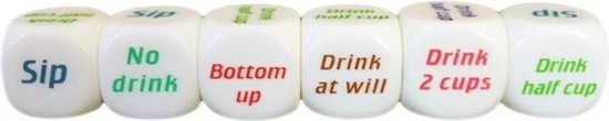 ECOSTARE Set Van 4 Drankspel Dobbelstenen - Drinkopdracht - Dobbelsteen - Drankspelletje - Drink - Drank - Spel - Drinken - Shots - Party - Partyspel - Dobbelen - Dobbelstenen - 4 STUKS 7 ECOSTARE Set Van 4 Drankspel Dobbelstenen - Drinkopdracht - Dobbelsteen - Drankspelletje - Drink - Drank - Spel - Drinken - Shots - Party - Partyspel - Dobbelen - Dobbelstenen - 4 STUKS - Afbeelding 7