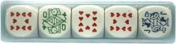 Longfield POKER DICE 5 PCS PACKED IN PLASTIC CASE - 16 MM