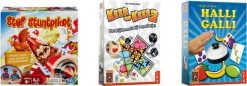Merkloos Spellenbundel - Dobbelspel - 2 Stuks - Keer Op Keer 2 & Halli Galli & Stef Stuntpiloot