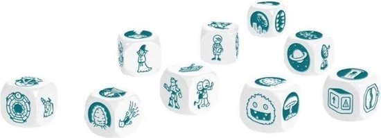 Asmodee Spellenbundel - Dobbelspel - 2 Stuks - Rory's Story Cubes Fantasia & Astro 7 Asmodee Spellenbundel - Dobbelspel - 2 Stuks - Rory's Story Cubes Fantasia & Astro - Afbeelding 7