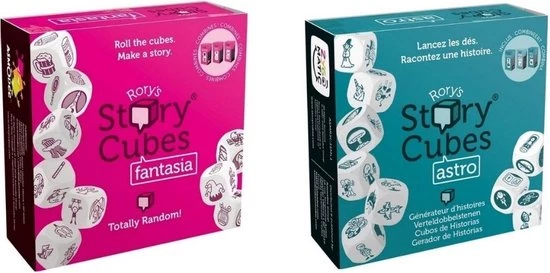 Asmodee Spellenbundel - Dobbelspel - 2 Stuks - Rory's Story Cubes Fantasia & Astro 1 Asmodee Spellenbundel - Dobbelspel - 2 Stuks - Rory's Story Cubes Fantasia & Astro