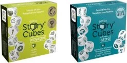 Asmodee Spellenbundel - Dobbelspel - 2 Stuks - Rory's Story Cubes Voyages & Astro