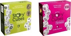 Asmodee Spellenbundel - Dobbelspel - 2 Stuks - Rory's Story Cubes Voyages & Fantasia
