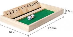 Shagam Shut The Box - Dobbelspel - Hout - Kansspel - Inclusief Dobbelstenen - Drankspel - Houten Spel - Reisspel - Rekenspel -Dobbel Spellen Winkel 550x279 2
