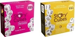 Asmodee Spellenbundel - Dobbelspel - 2 Stuks - Rory's Story Cubes Fantasia & Emergency
