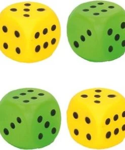 Merkloos Set Van 8x Stuks Speelgoed Dobbelstenen Van 4 X 4 Cm - Dobbelspellen/spelletjes