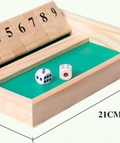 Shagam Shut The Box - Dobbelspel - Hout - Kansspel - Inclusief Dobbelstenen - Drankspel - Houten Spel - Reisspel - Rekenspel -Dobbel Spellen Winkel 550x306 3