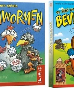 Merkloos Spellenbundel - Dobbelspel - 2 Stuks - Regenwormen & Beverbende