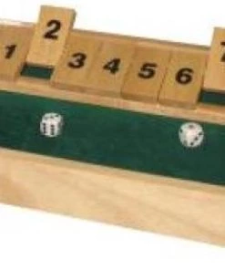 Hot Games Shut The Box Groot 9 Cijfers 34x24x3cm Hout