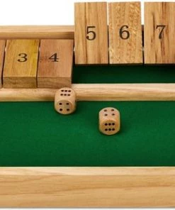 Relaxdays Shut The Box Dobbelspel - Klipp Klapp - Houten Gezelschapsspel - Rekenspel -Dobbel Spellen Winkel 550x310 4