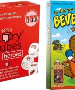 Merkloos Spellenbundel - Dobbelspel - 2 Stuks - Rory's Story Cubes Heroes & Beverbende