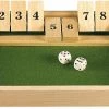 Merkloos Longfield Dobbelspel Shut The Box 28x20 Cm - Speelgoed - Spellen