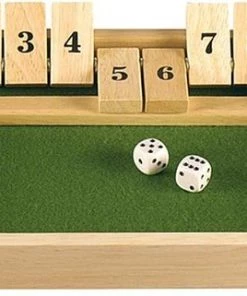 Merkloos Longfield Dobbelspel Shut The Box 28x20 Cm - Speelgoed - Spellen