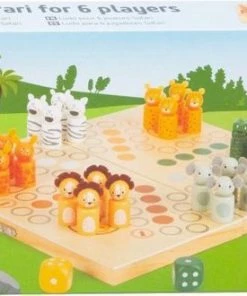 Small Foot Company Small Foot - Ludo For 6 Players "Safari" -Dobbel Spellen Winkel 550x330 5