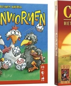 Merkloos Spellenbundel - Dobbelspel - 2 Stuks - Kolonisten Van Catan Dobbelspel - Regenwormen