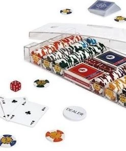 Dal Negro Pokerset Luxe 41,5 Cm Plex Transparant 6-delig