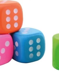 Merkloos 1x Grote Foam Dobbelsteen/dobbelstenen Blauw 12 Cm - Dobbelspellen - Spelletjes Met Dobbelstenen