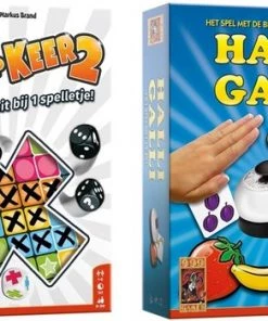 Merkloos Spellenbundel - Dobbelspel - 2 Stuks - Keer Op Keer 2 & Halli Galli