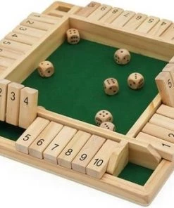 Shut The Box - 4 Spelers - Dobbelspel - Inclusief Dobbelstenen - Houten Spel - Houten Speelgoed - Kansspel - Bordspellen - Kansspel - Reisspel - Drankspel - Daily Playground - Sinterklaas - Cadeau