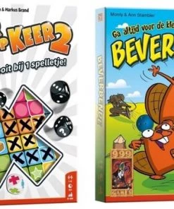Merkloos Spellenbundel - Dobbelspel - 2 Stuks - Keer Op Keer 2 & Beverbende