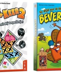 Merkloos Spellenbundel - Dobbelspel - 2 Stuks - Keer Op Keer 2 & Beverbende
