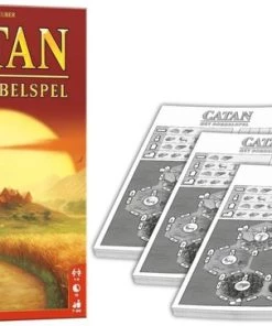 Merkloos Spellenset - 2 Stuks - Catan Dobbelspel - Dobbelspel & Scoreblok 3 Stuks