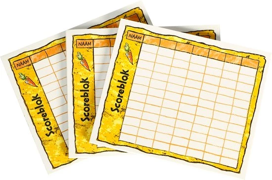 999 Games Scoreblokken Konijnenhokken Drie Stuks Dobbelspel 2 999 Games Scoreblokken Konijnenhokken Drie Stuks Dobbelspel - Afbeelding 2
