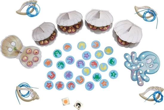 Haba Spel - Parelfeestje - Gooien, Verzamelen, Rijgen 3 Haba Spel - Parelfeestje - Gooien, Verzamelen, Rijgen - Afbeelding 3