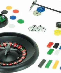 Toi-Toys Rouletteset Groen/Zwart 18 Delig 15 Cm