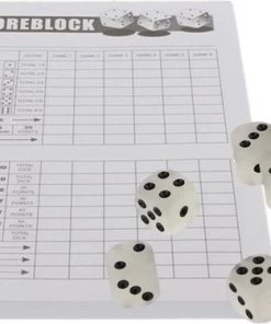 Merkloos Yahtzee Set Met Dobbelstenen En Scoreblok Gezelschapsspel Voor Volwassenen En Kinderen Speel Tot 600 Dobbelspellen