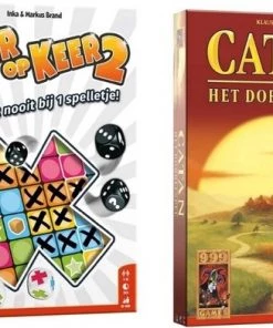 Merkloos Spellenbundel - Dobbelspel - 2 Stuks - Keer Op Keer 2 & Kolonisten Van Catan Dobbelspel