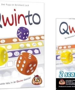 Merkloos Spellenset - 2 Stuks - Qwinto - Dobbelspel & Qwinto Bloks