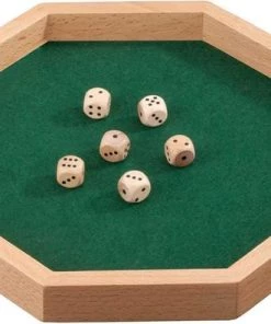 Philos Dobbelsteenbak Hout Octagon - Pitjesbak