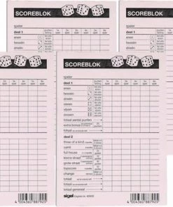 Haza 4x Scoreblokken Yahtzee 100 Vellen - Familiespellen - Dobbelspellen - Dobbelspel - Scoreblokken/scorekaarten - Score Notitieblok