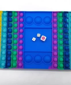 Plop Up! Jumbo - XXL Pop It - Rainbow Fidget Toys Met 3 Dobbelstenen -Dobbel Spellen Winkel 550x404